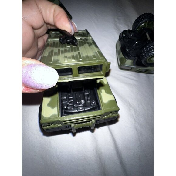 Vintage Mighty Wheels US Army Hummer Humvee Jeep Tank truck 3pc Diecast Soma - Picture 7 of 10